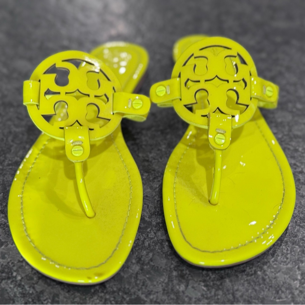 Tory Burch Neon Yellow Miller Sandals